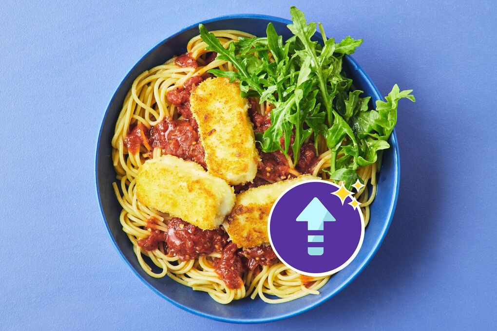 Haloumi Parmigiana Fettuccine