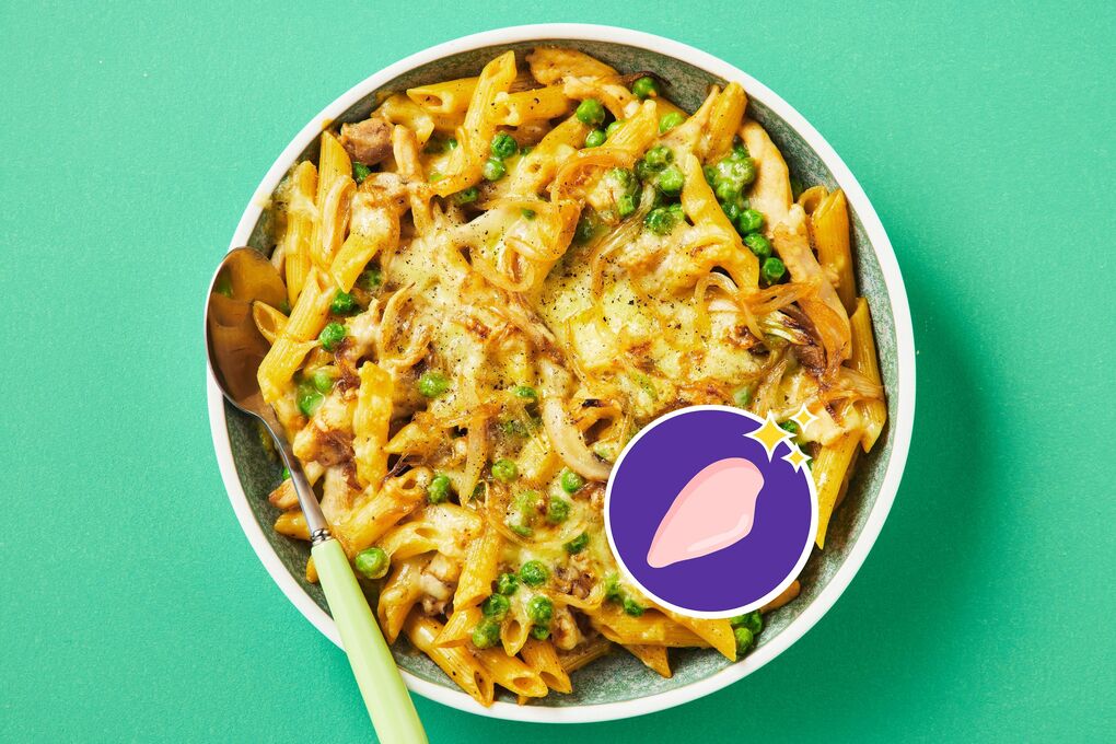 French Onion Chicken Breast Pasta Bake