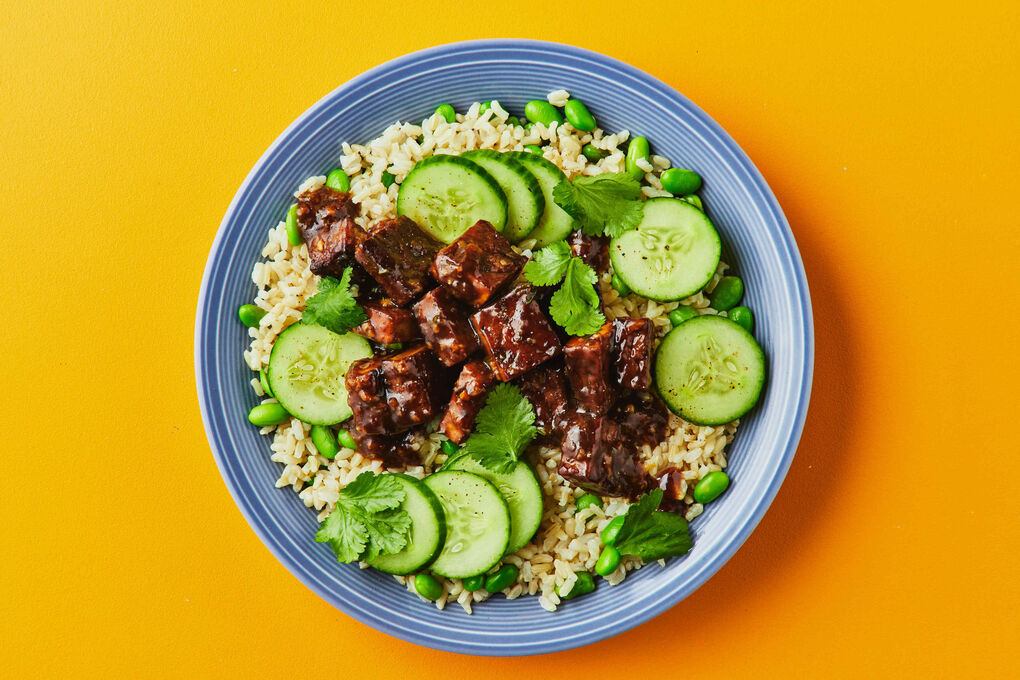 Low-Cal Saucy Tofu Rice Bowls