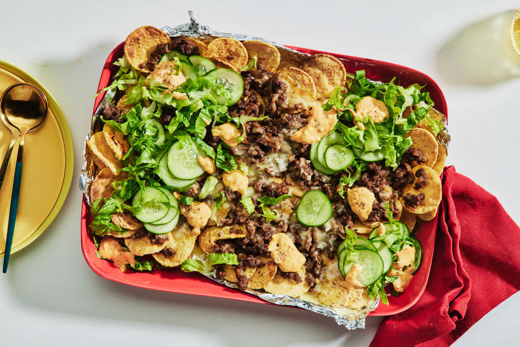Epic 'Guess the Burger' Beef Nachos