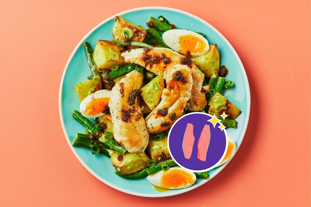 Green Goddess Salmon and Roast Potato Salad