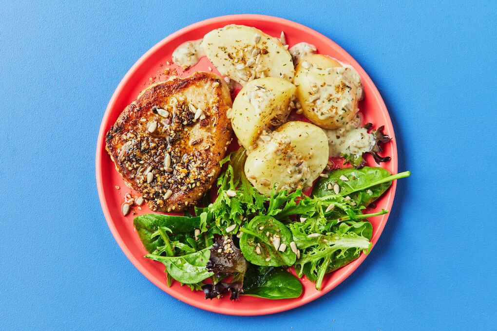 Speedy Dukkah Pork Steak