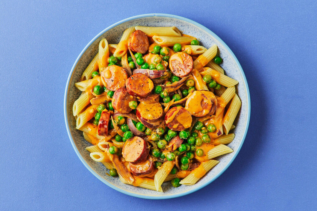 Speedy Chorizo Stroganoff Pasta