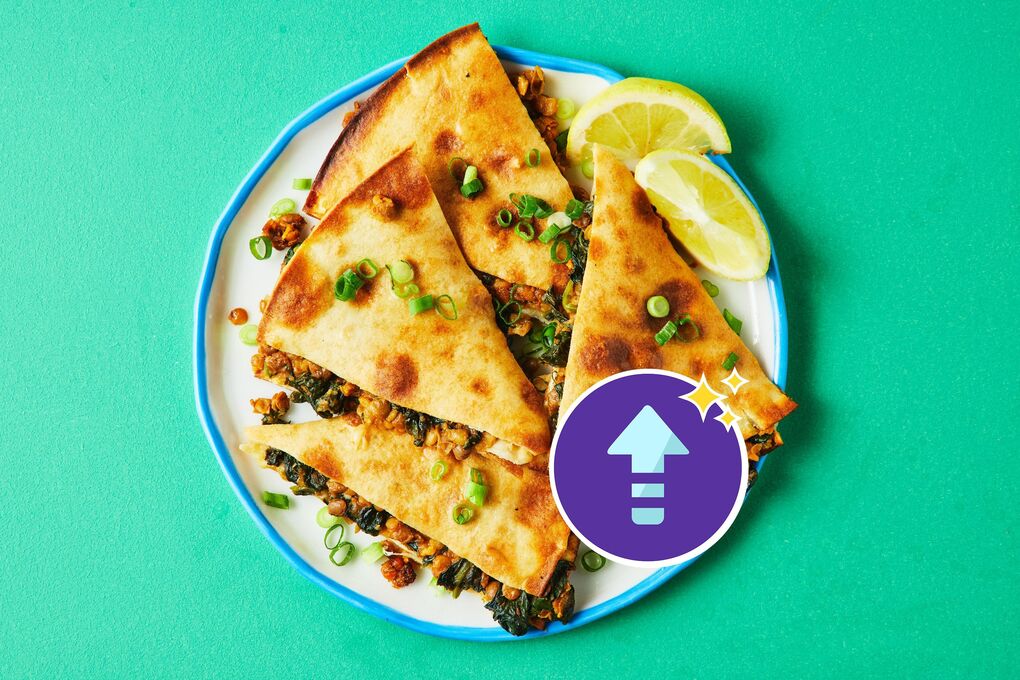 Cheesy Beef, Lentil and Spinach Gozleme