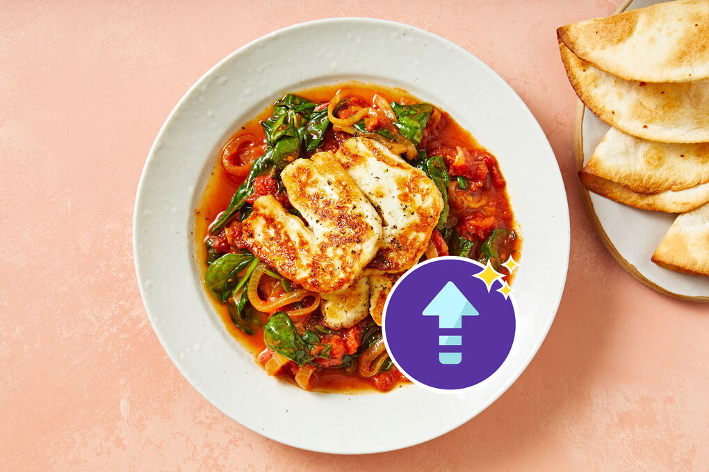 Indian Chicken, Haloumi and Spinach Curry